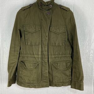 Madewell Olive Utility Jacket with Front Pockets